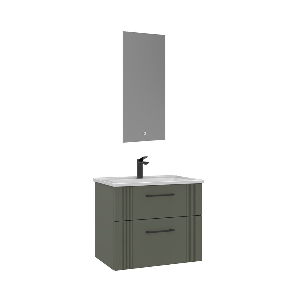 Bari 65 cm Banyo Dolabı Takımı (LED Aydınlatmalı Ayna)