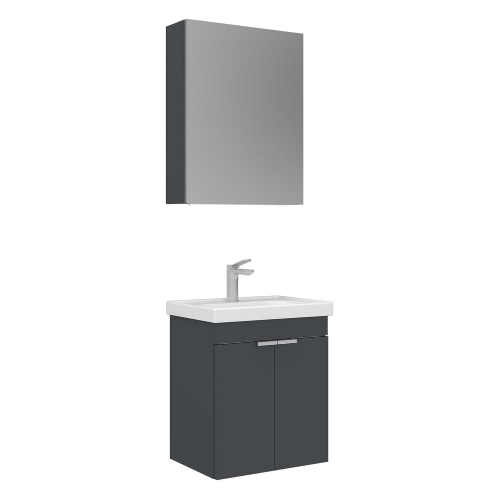 Desna 50 cm Banyo Dolabı Takımı (Ayna Dolaplı)