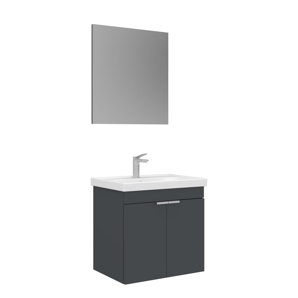 Desna 60 cm Banyo Dolabı Takımı (Düz Aynalı)