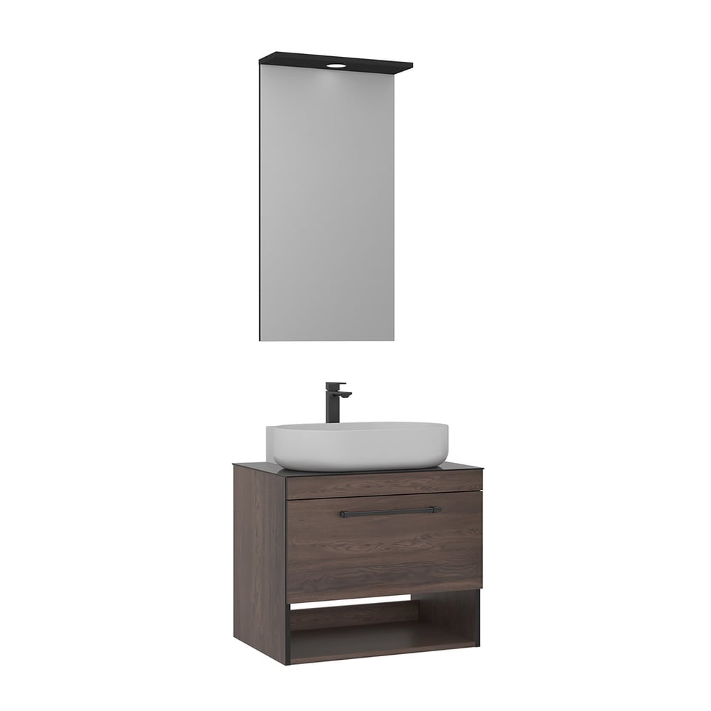 Knidos 70 cm Banyo Dolabı Takımı (Spot Aynalı)