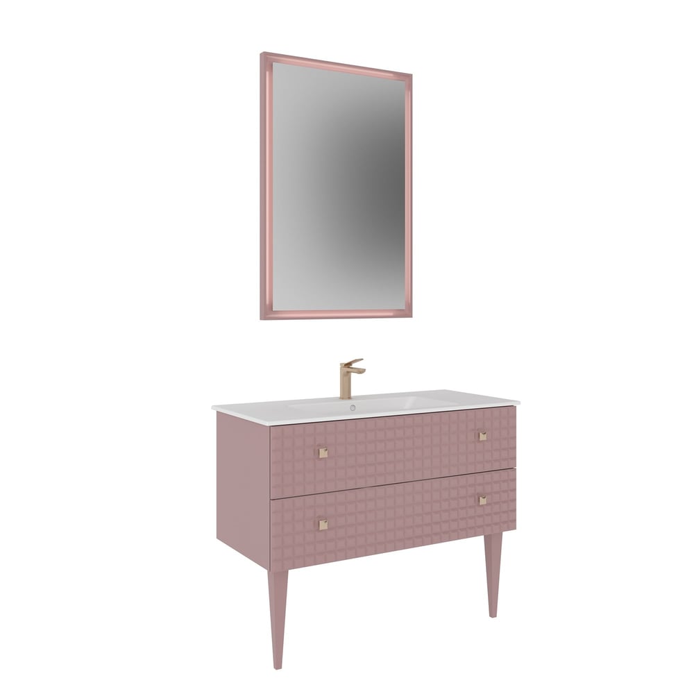 Lipari 100 cm Ayaklı Banyo Dolabı Takımı