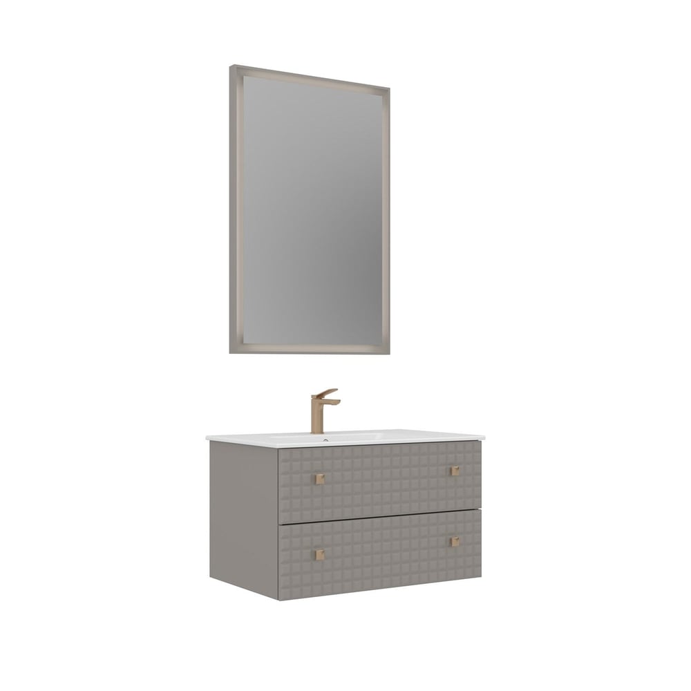 Lipari 80 cm Asma Banyo Dolabı Takımı
