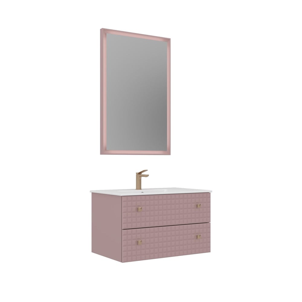 Lipari 80 cm Asma Banyo Dolabı Takımı