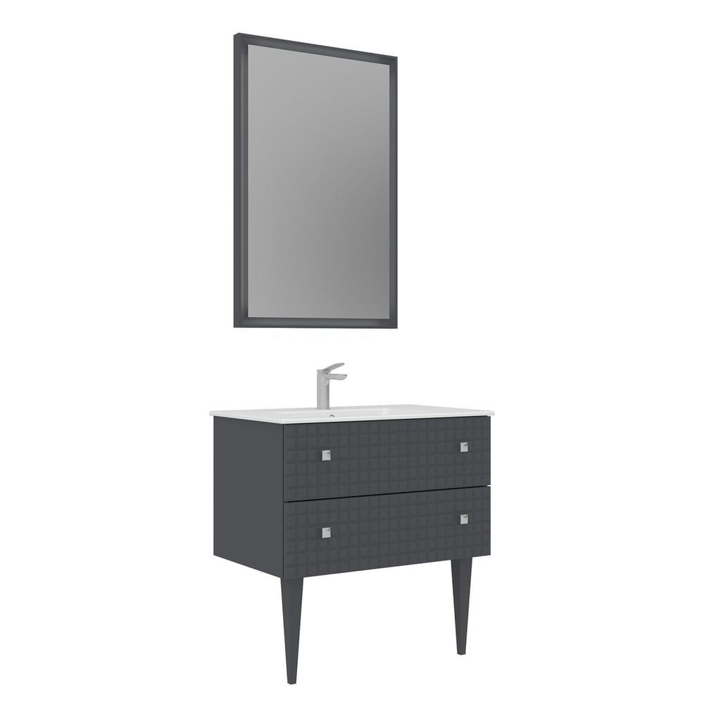 Lipari 80 cm Ayaklı Banyo Dolabı Takımı
