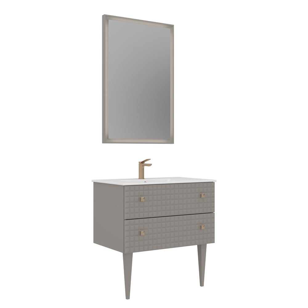 Lipari 80 cm Ayaklı Banyo Dolabı Takımı