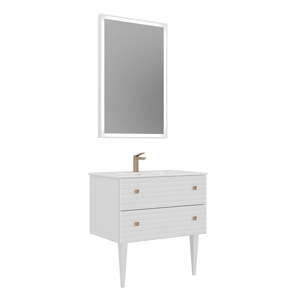 Lipari 80 cm Ayaklı Banyo Dolabı Takımı