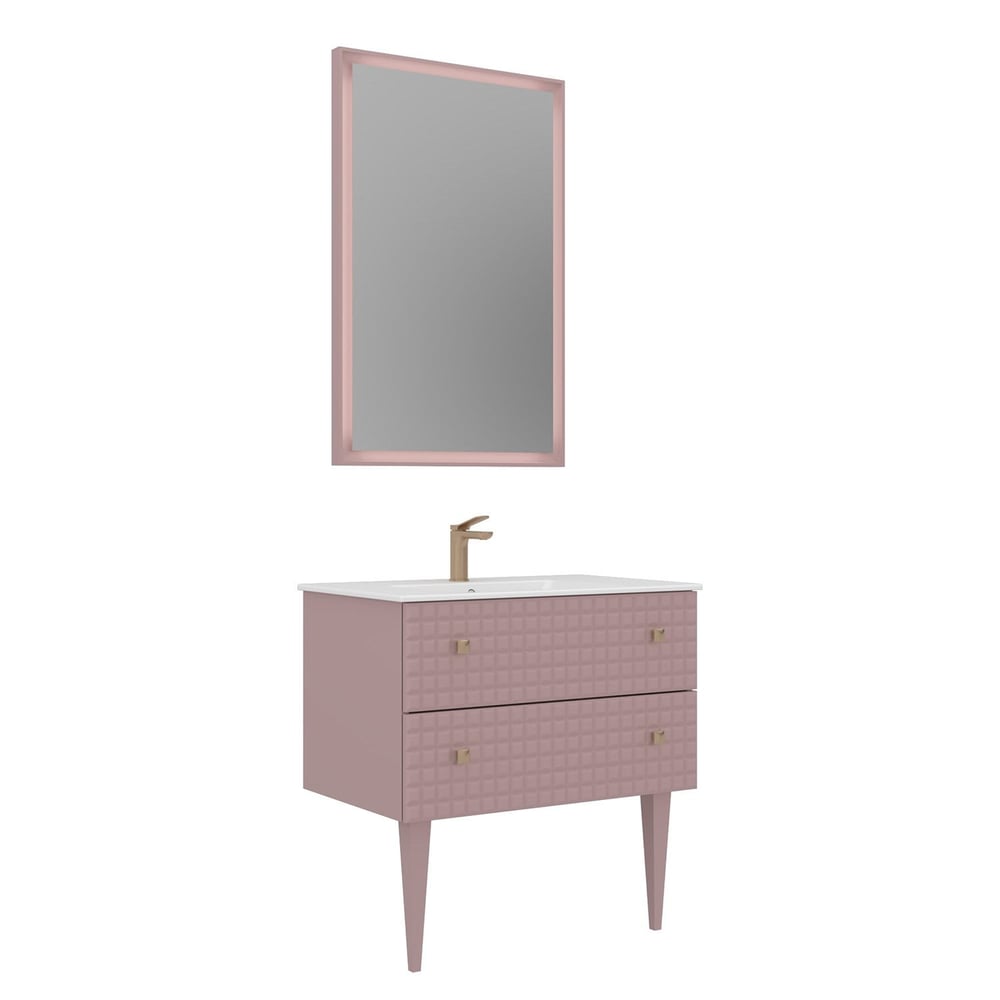 Lipari 80 cm Ayaklı Banyo Dolabı Takımı