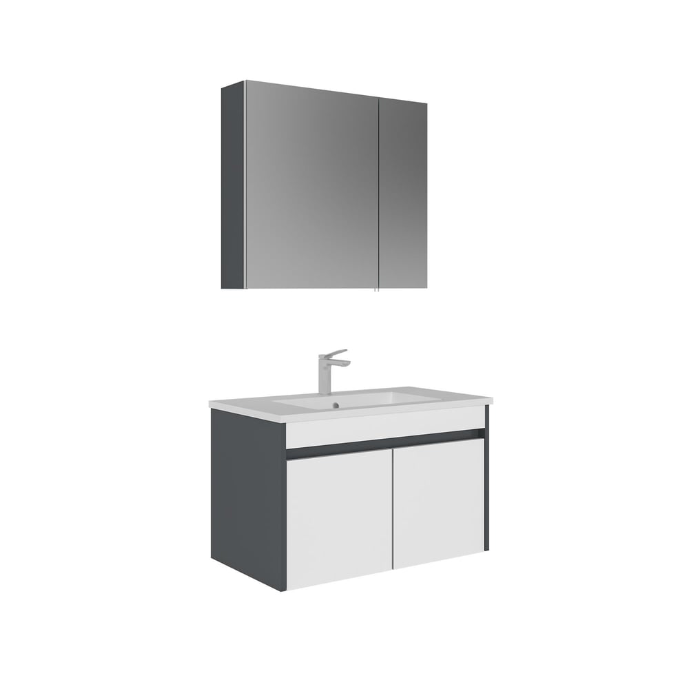 Lotus 80 cm Banyo Dolabı Takımı