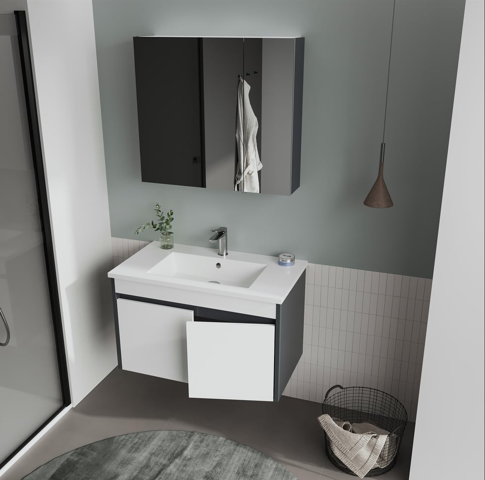 Lotus 80 cm Banyo Dolabı Takımı