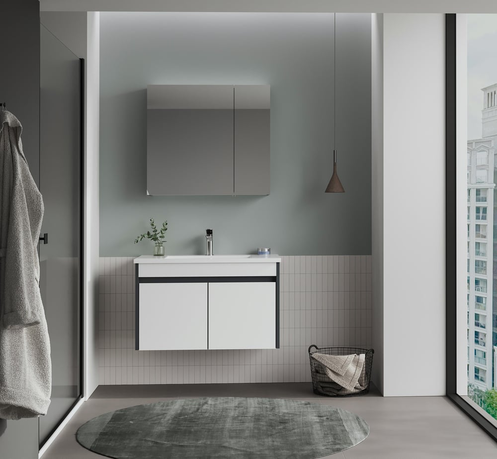 Lotus 80 cm Banyo Dolabı Takımı