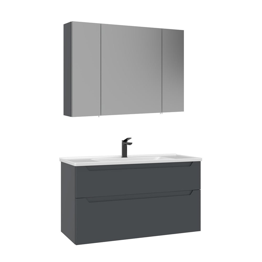 Messina 100 cm Banyo Dolabı Takımı (Ayna Dolaplı)