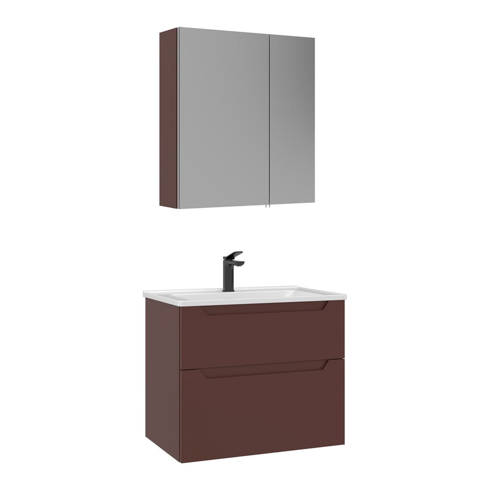 Messina 65 cm Banyo Dolabı Takımı (Ayna Dolaplı)