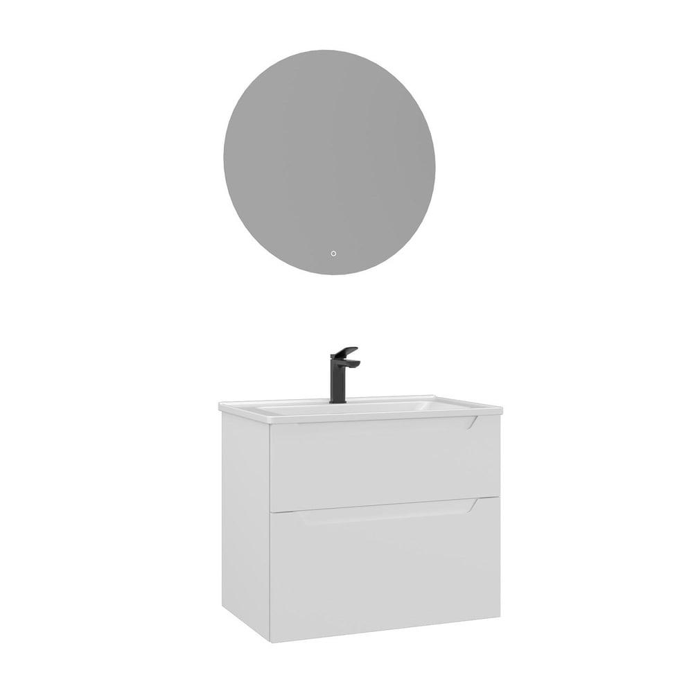 Messina 65 cm Banyo Dolabı Takımı (LEDli Ayna)
