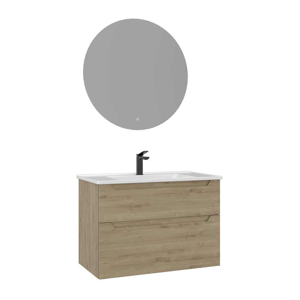 Messina 80 cm Banyo Dolabı Takımı (LEDli Ayna)