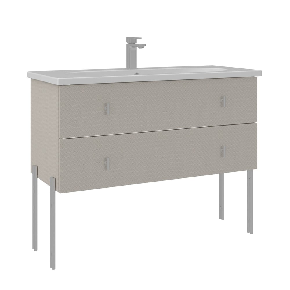 Milazzo 100 cm Ayaklı Lavabolu Banyo Alt Dolabı