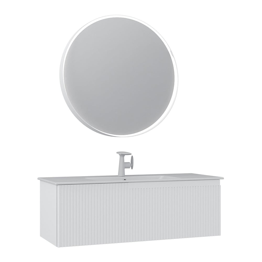 Moonlight 120 cm Tek Çekmeceli Banyo Dolabı Takımı