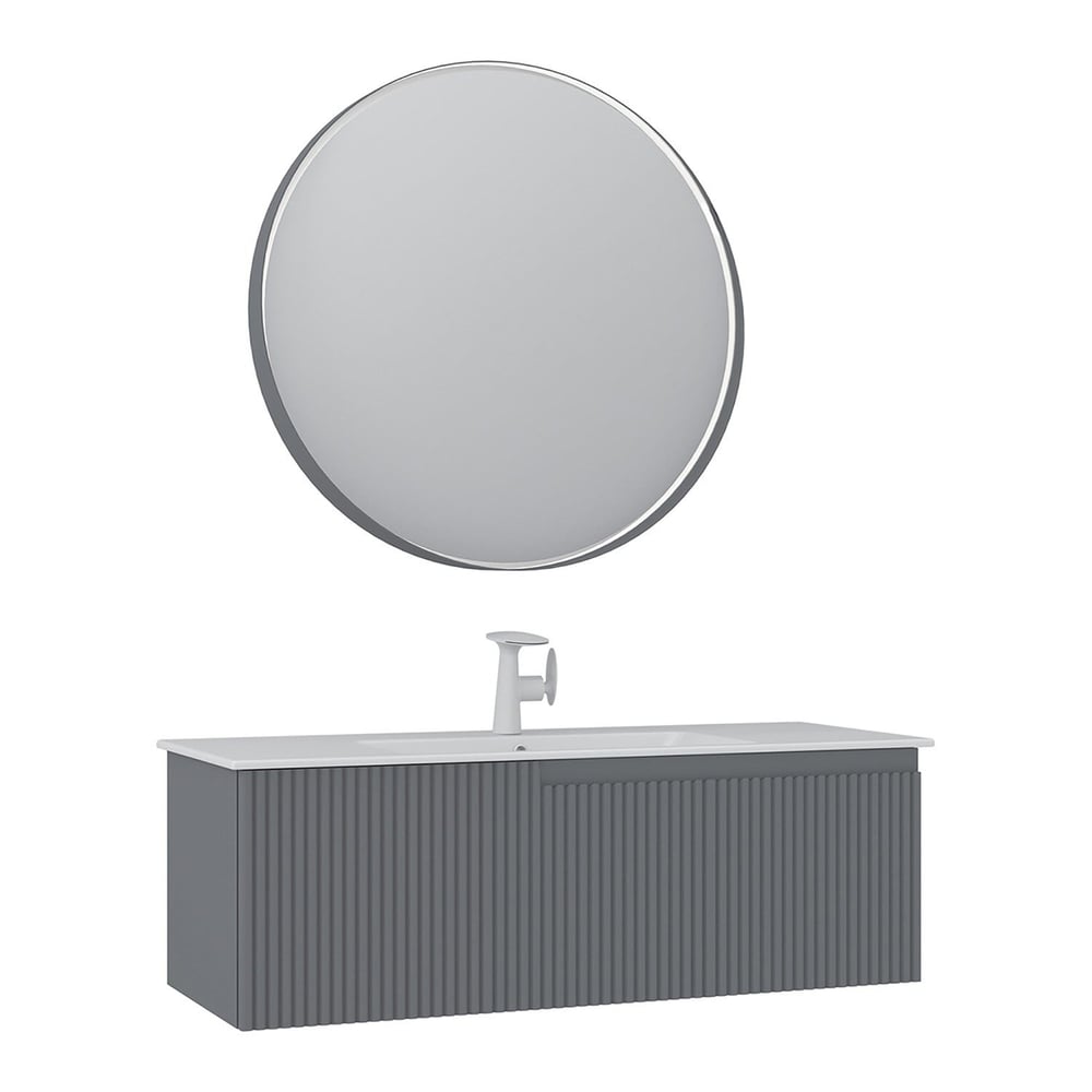 Moonlight 120 cm Tek Çekmeceli Banyo Dolabı Takımı