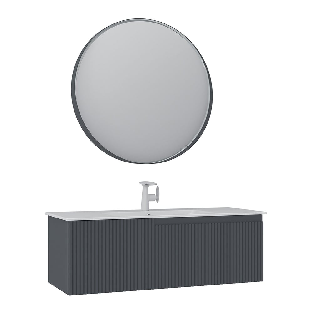 Moonlight 120 cm Tek Çekmeceli Banyo Dolabı Takımı