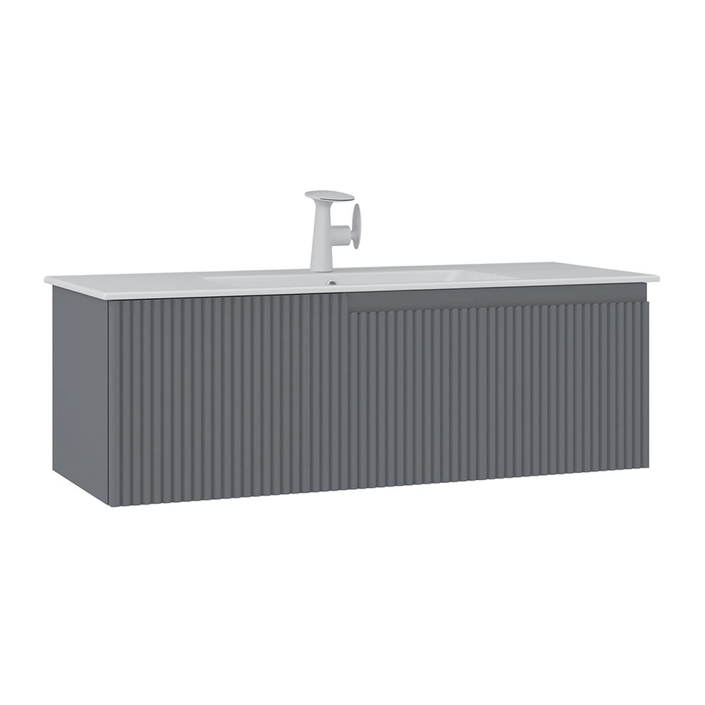 Moonlight 120 cm Tek Çekmeceli Lavabolu Banyo Alt Dolabı