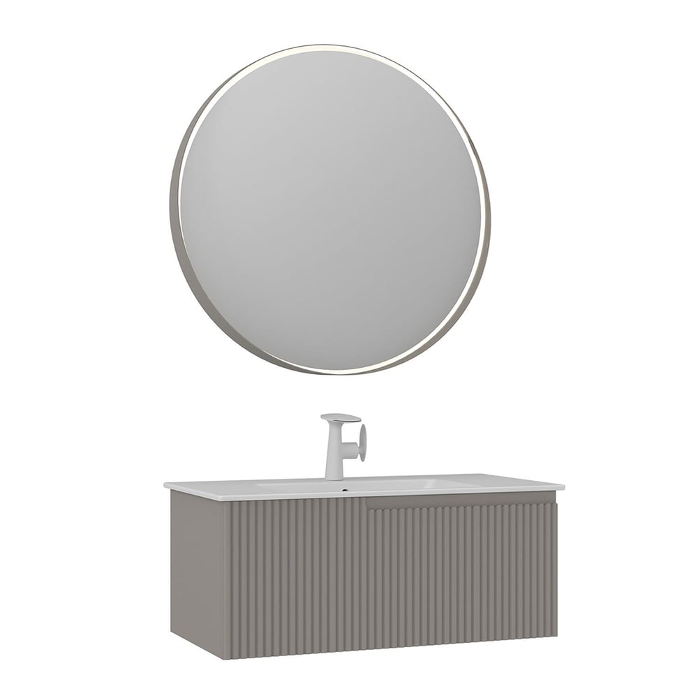 Moonlight 90 cm Tek Çekmeceli Banyo Dolabı Takımı