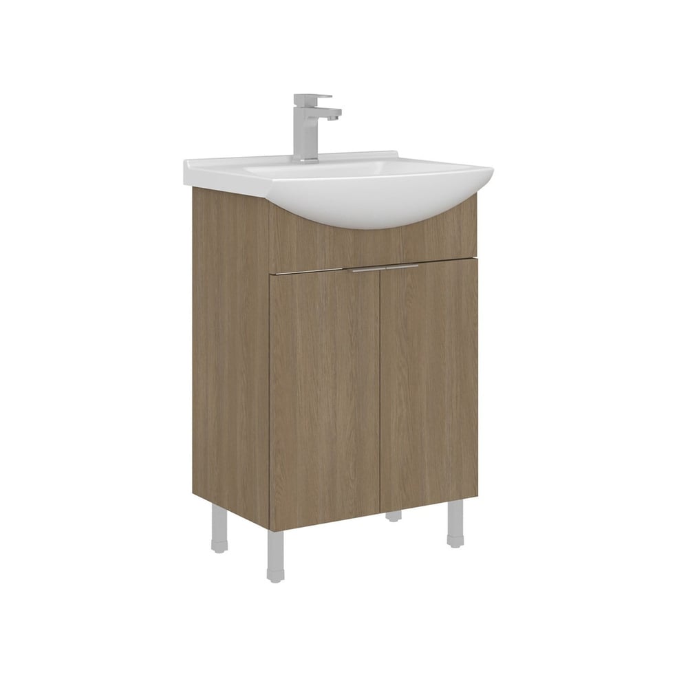 Purus 55 cm Ayaklı Lavabolu Banyo Alt Dolabı
