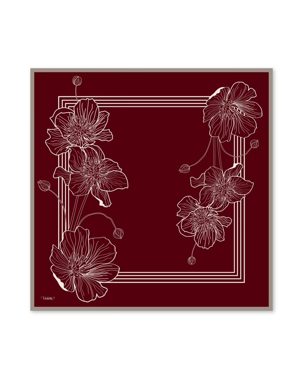 CHIARA BORDO TİVİL İPEK EŞARP 90x90
