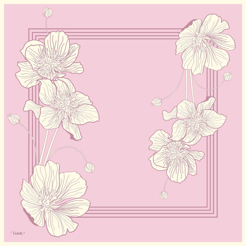 CHIARA PEMBE TİVİL İPEK EŞARP 90x90