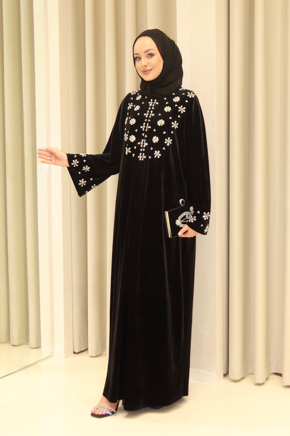 GLORYA KADİFE ABAYA