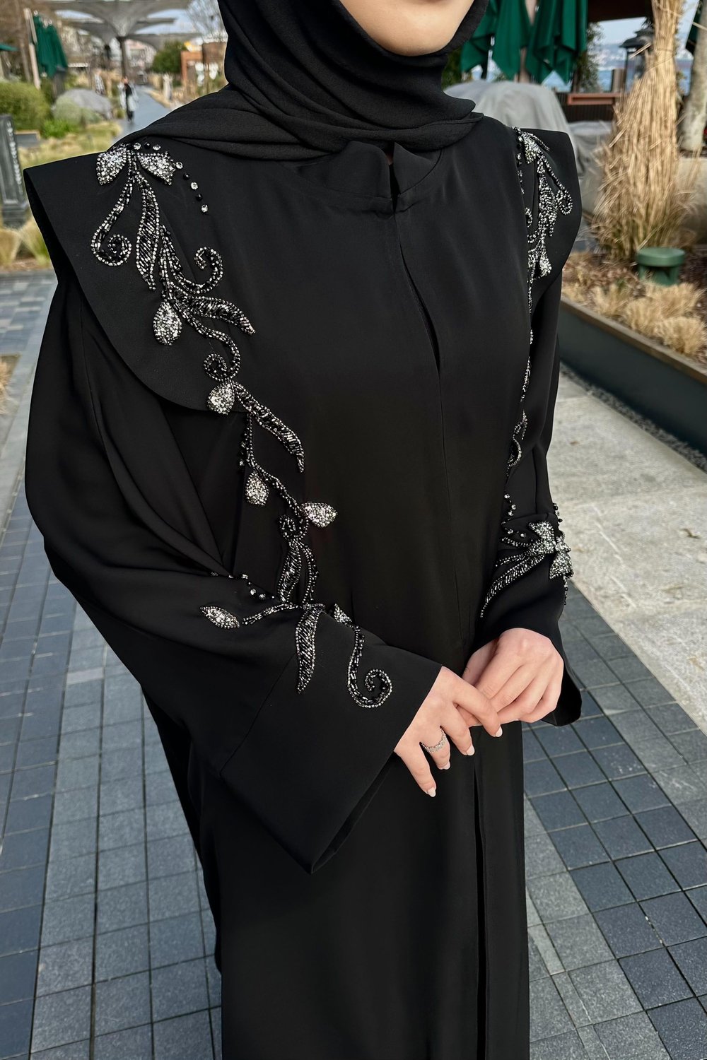 LANA ANTRASİT ABAYA