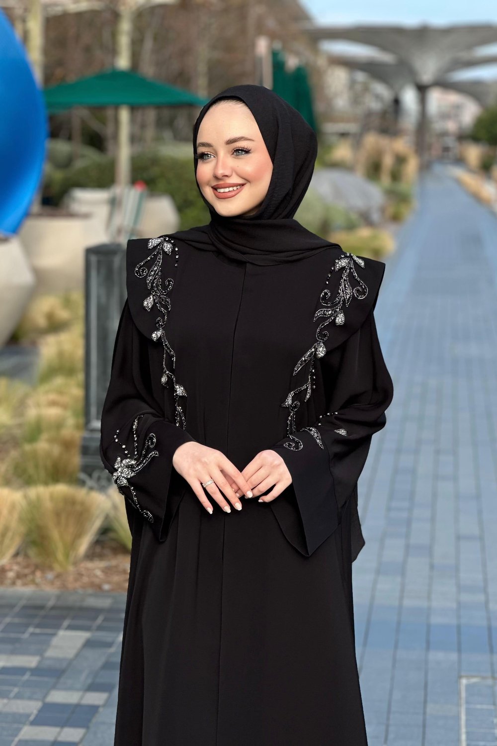 LANA ANTRASİT ABAYA