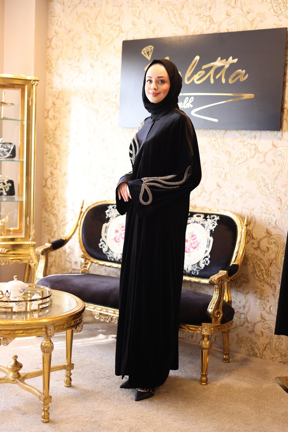 KADİFE ŞİWA ABAYA