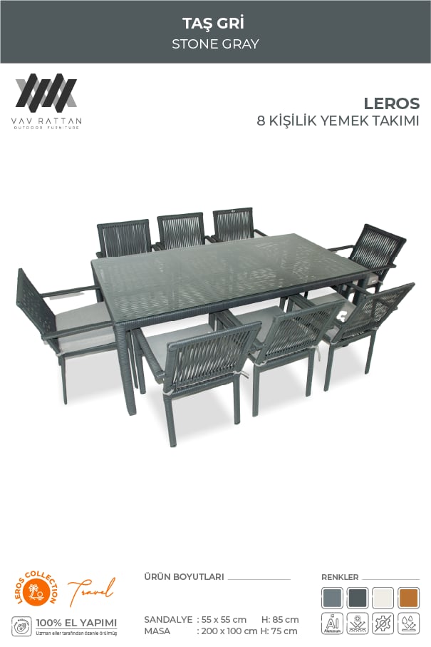 Leros 8 Kişilik Yemek Takımı