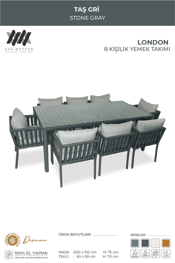 London 8 Kişilik Yemek Takımı 