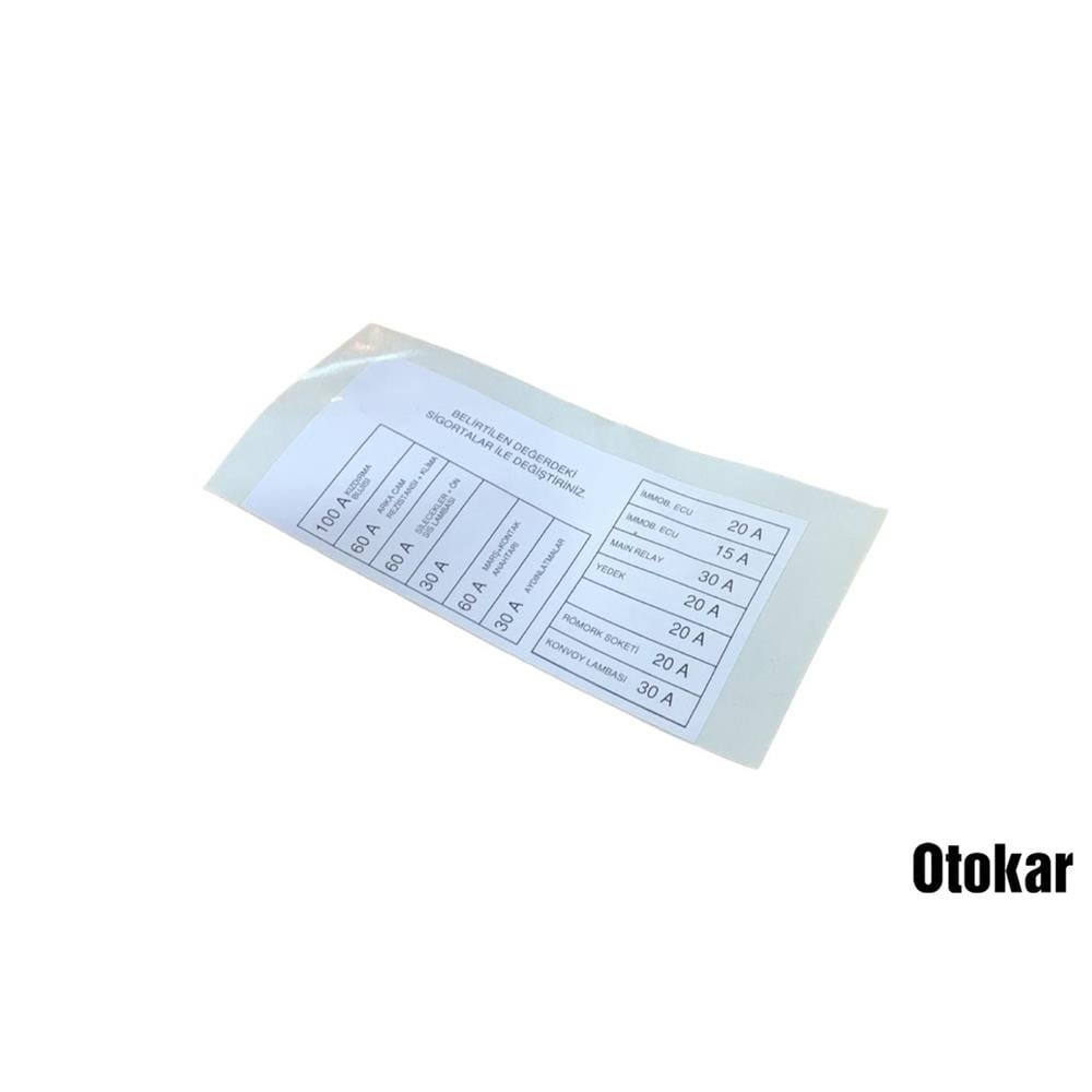 DEFENDER ETİKET-KOLTUK ALTI SİGORTA / TÜRKÇE 71C00-79301-AB 