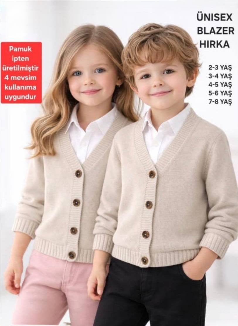 2-8 Yaş Unisex Blazer Hırka