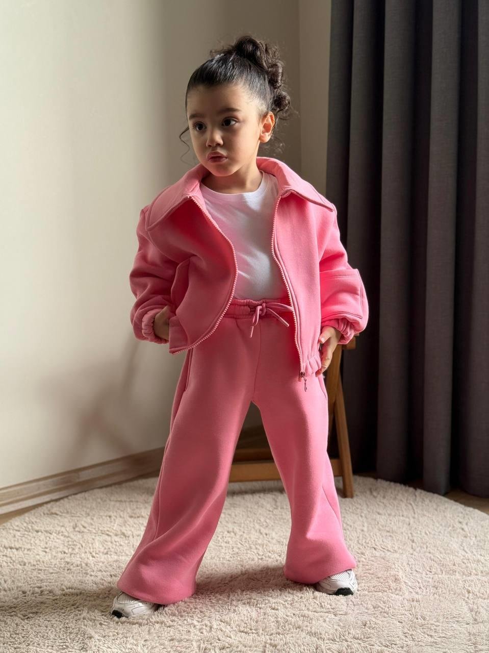 3-10 Yaş Şardonlu Pembe Takım