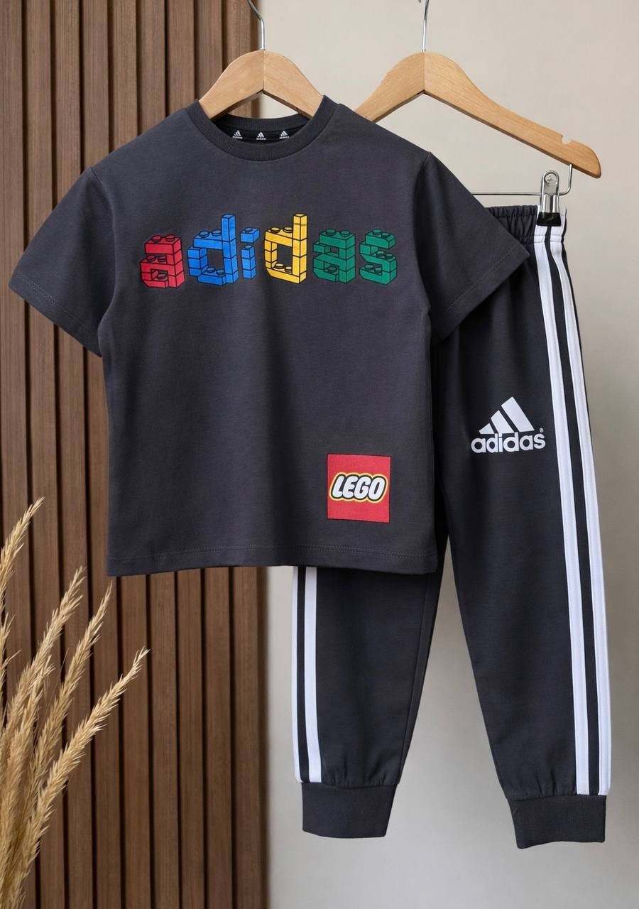 Unisex Antrasit Lego Baskılı Takım