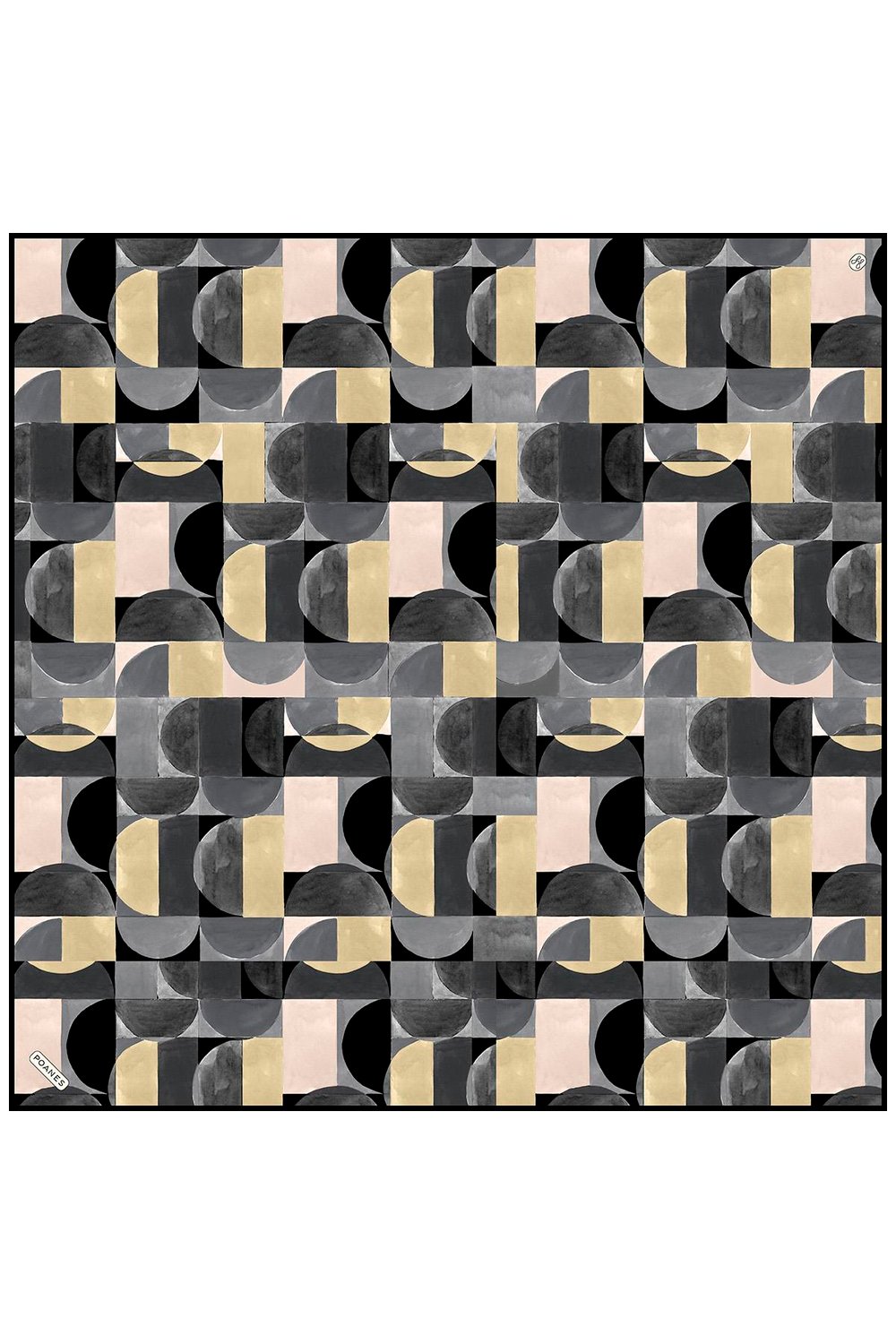 Denge Desenli Twill İpek Eşarp