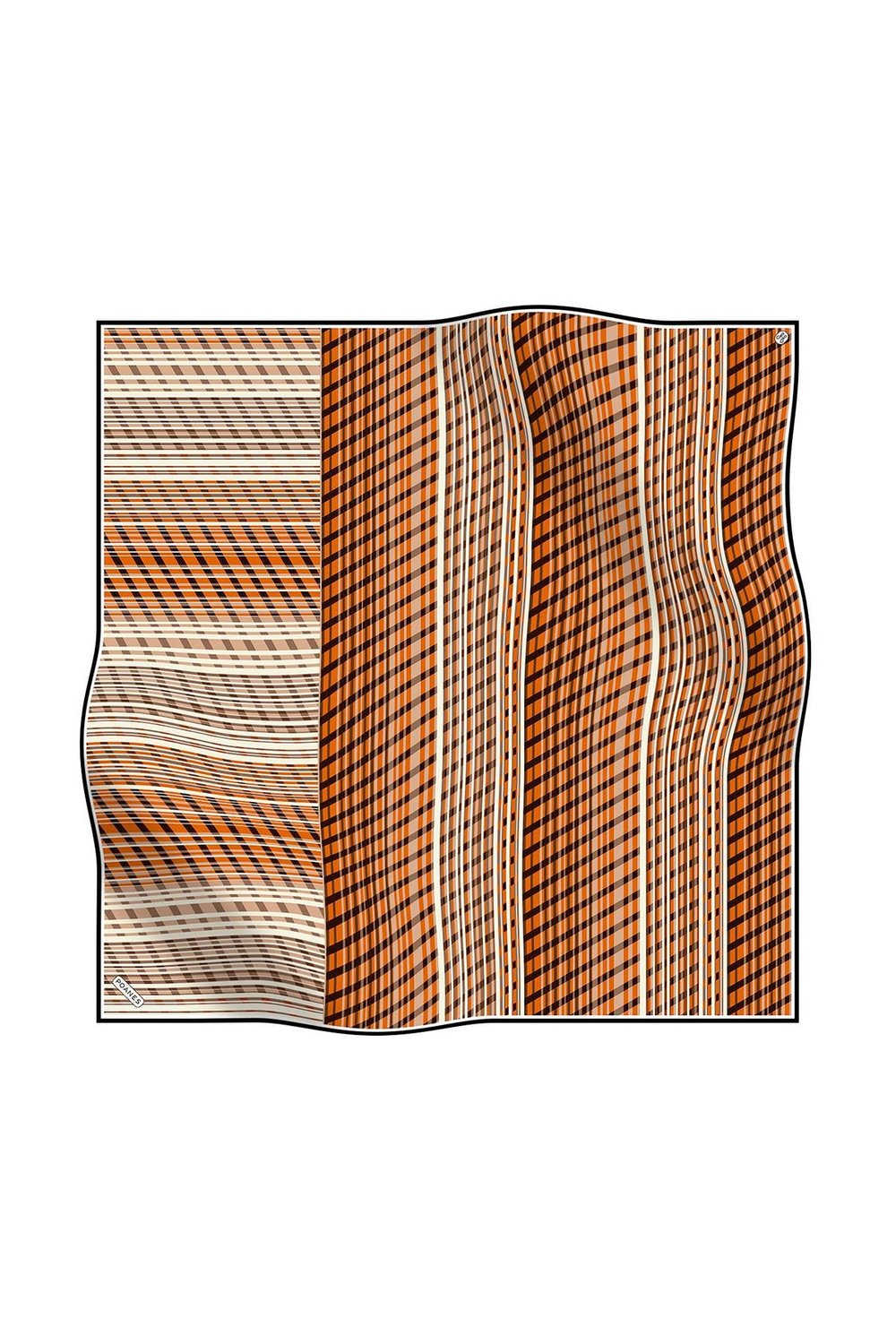 EKOSE DESENLİ TWILL İPEK EŞARP