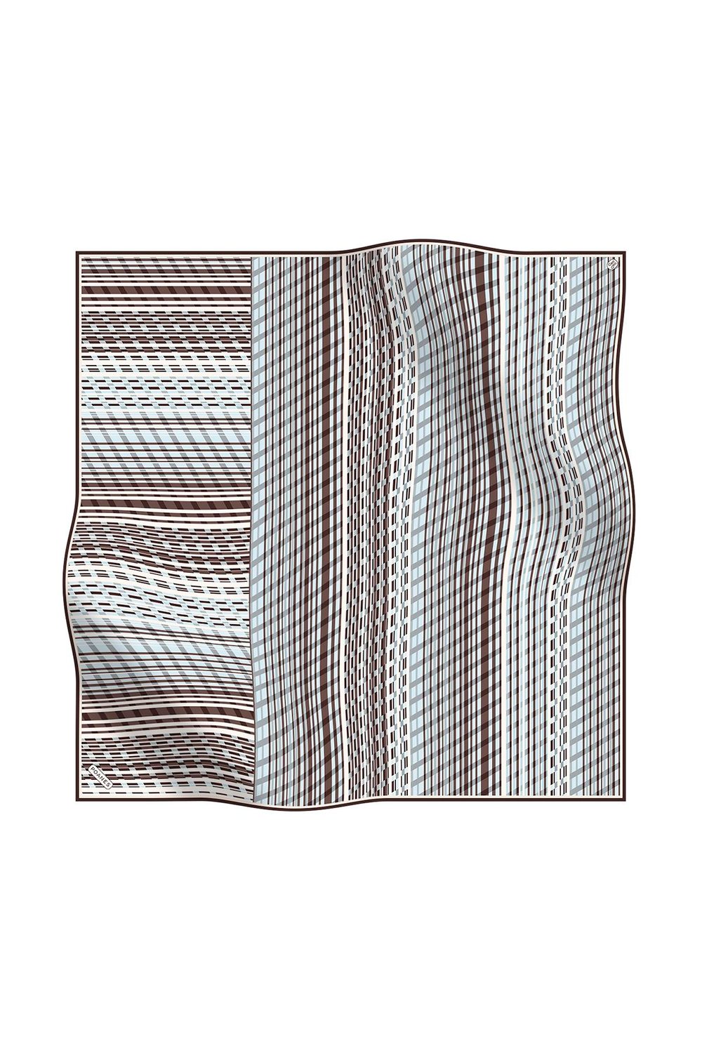 EKOSE DESENLİ TWILL İPEK EŞARP