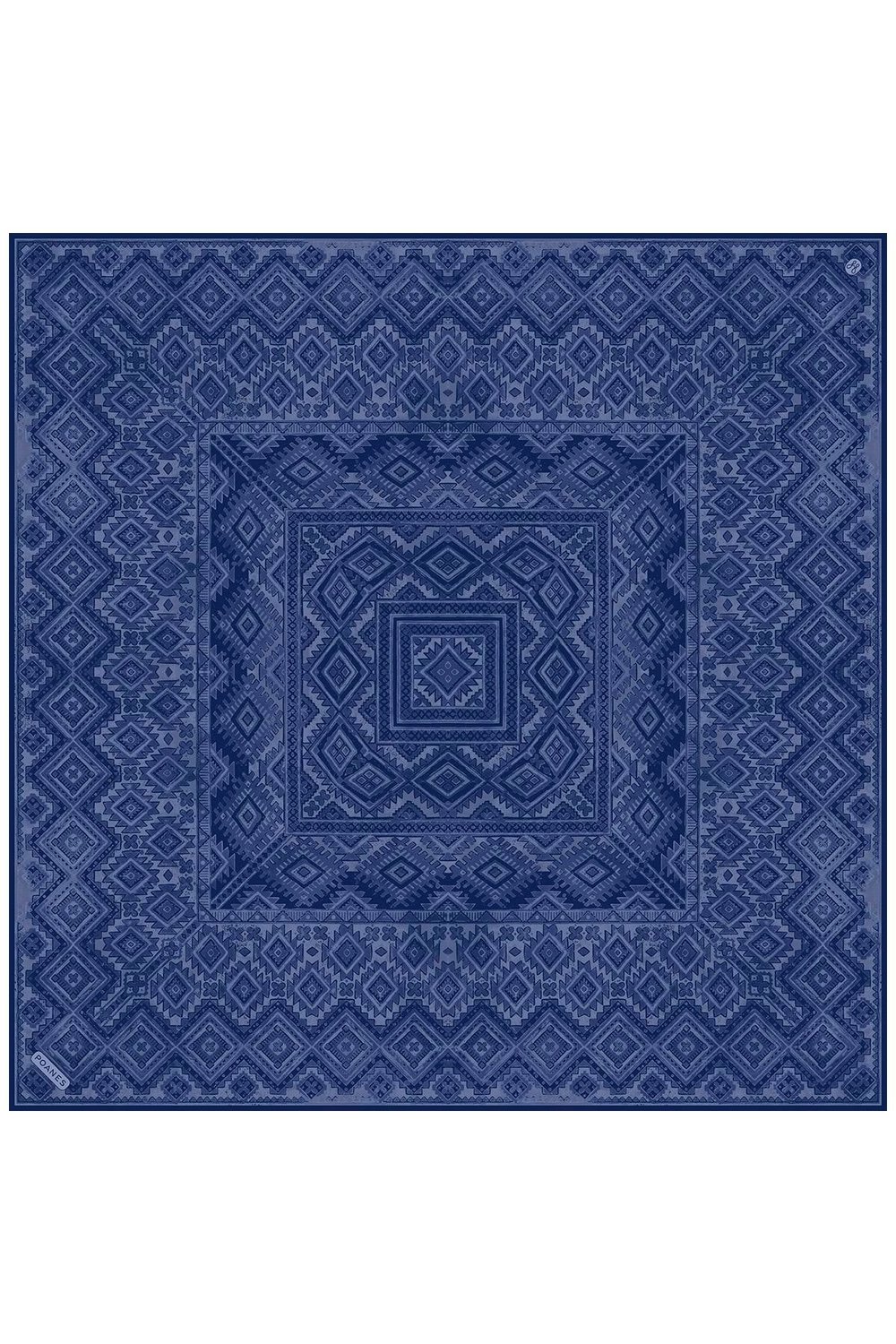Etnik Desenli Twill İpek Eşarp