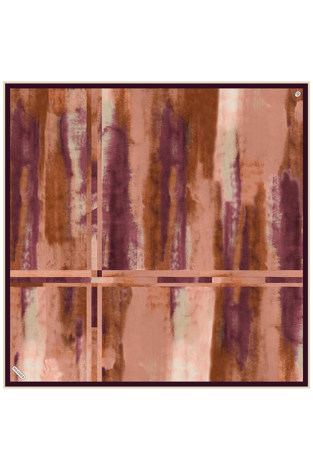 Karma Desenli Twill İpek Eşarp