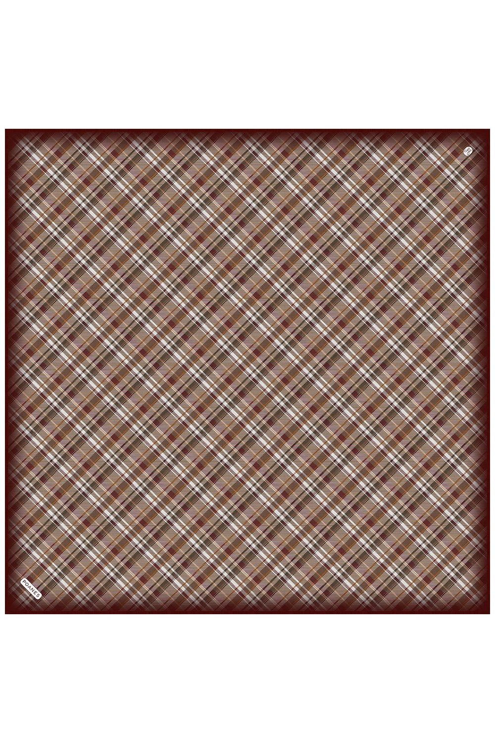 Mevsim Ekose Desenli Twill İpek Eşarp