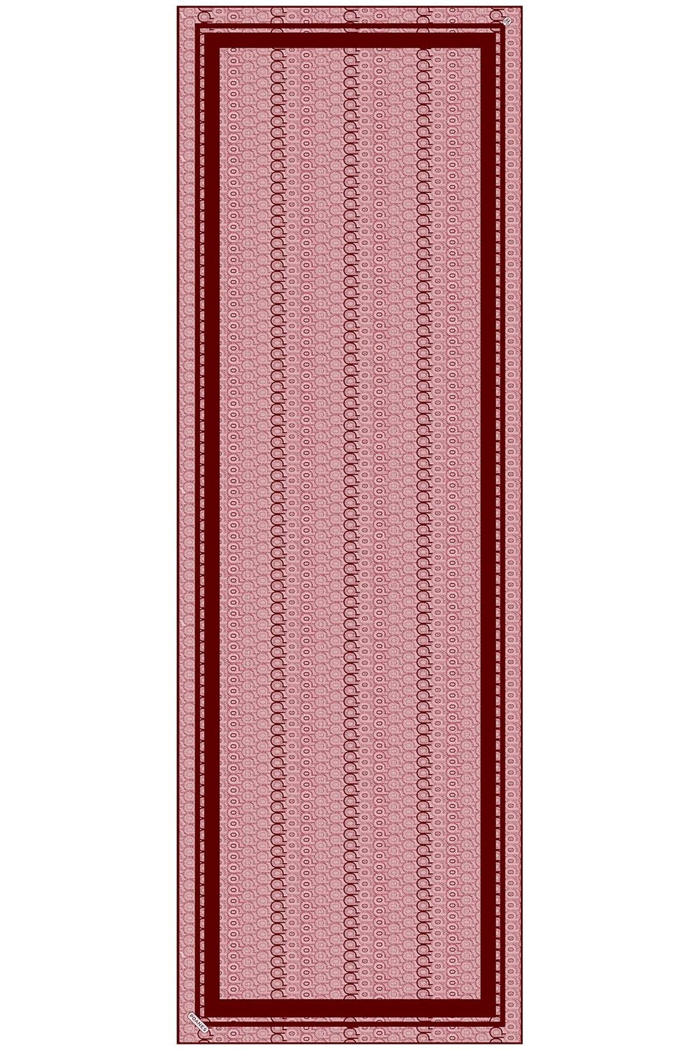 Monogram Desenli Krep İpek Şal