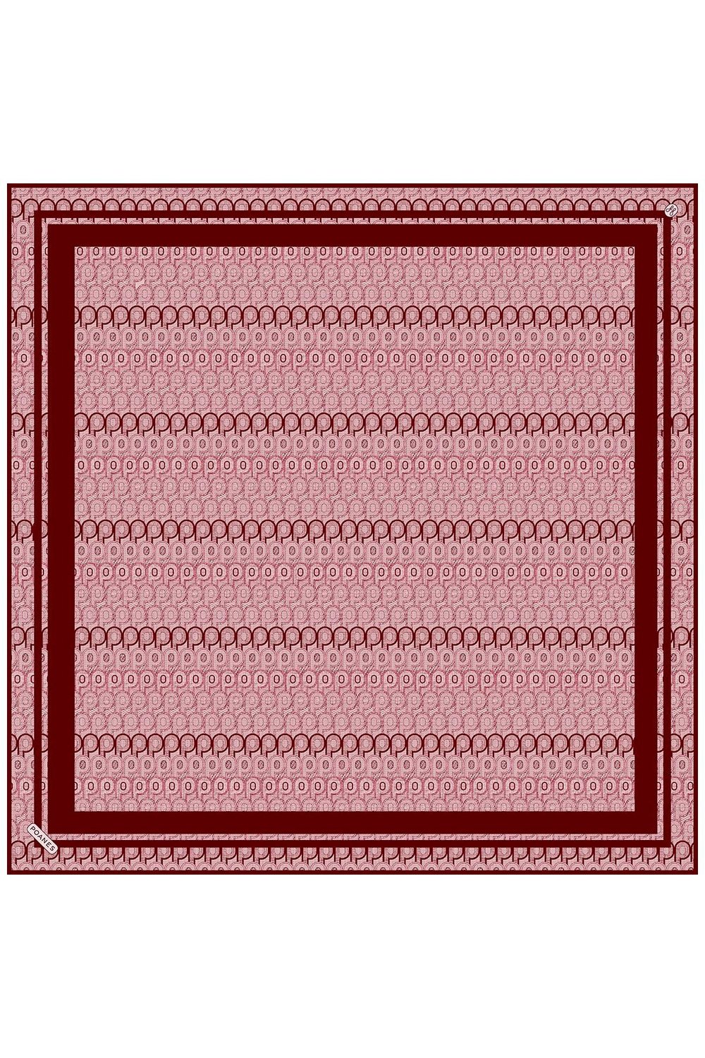 Monogram Desenli Twill İpek Eşarp