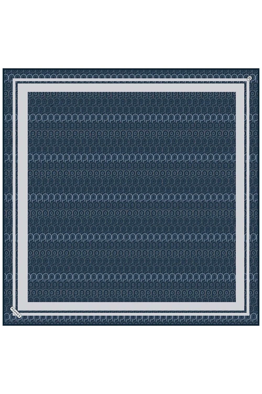 Monogram Desenli Twill İpek Eşarp