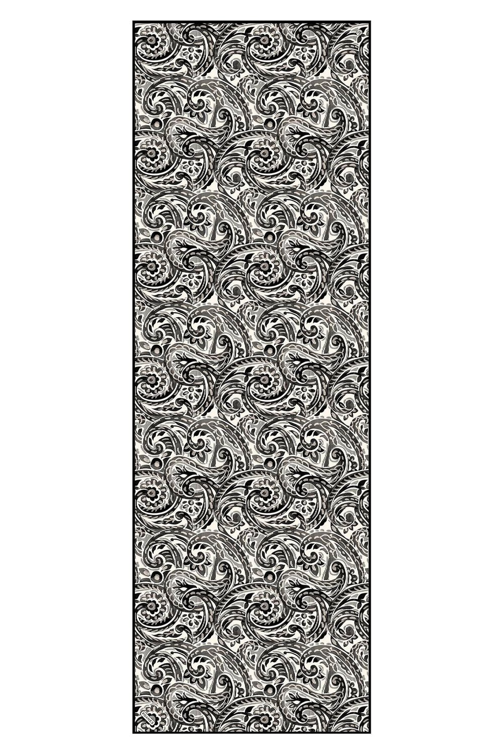 Paisley Dalgası Desenli Krep İpek Şal
