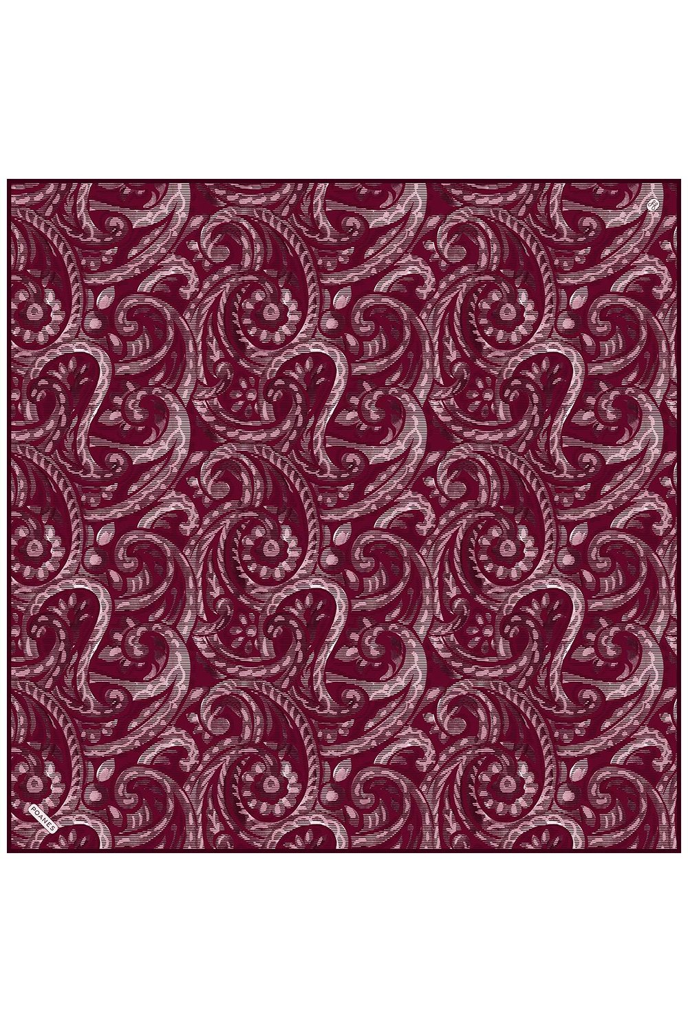 Paisley Dalgası Desenli Twill İpek Eşarp