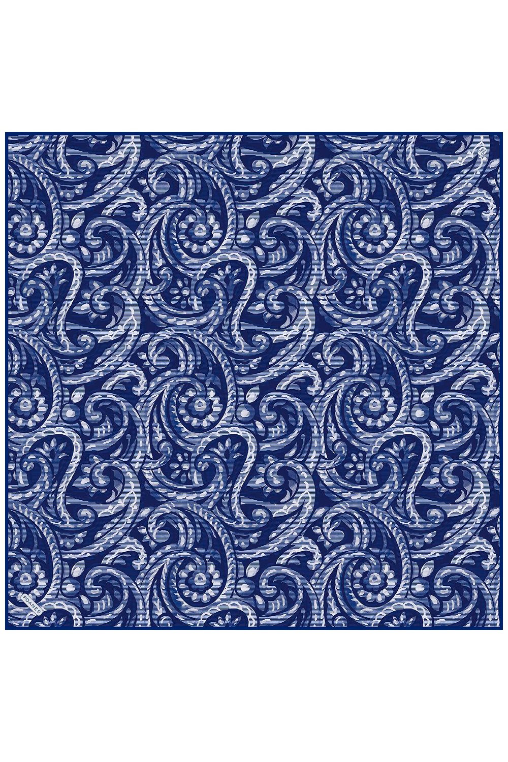 Paisley Dalgası Desenli Twill İpek Eşarp