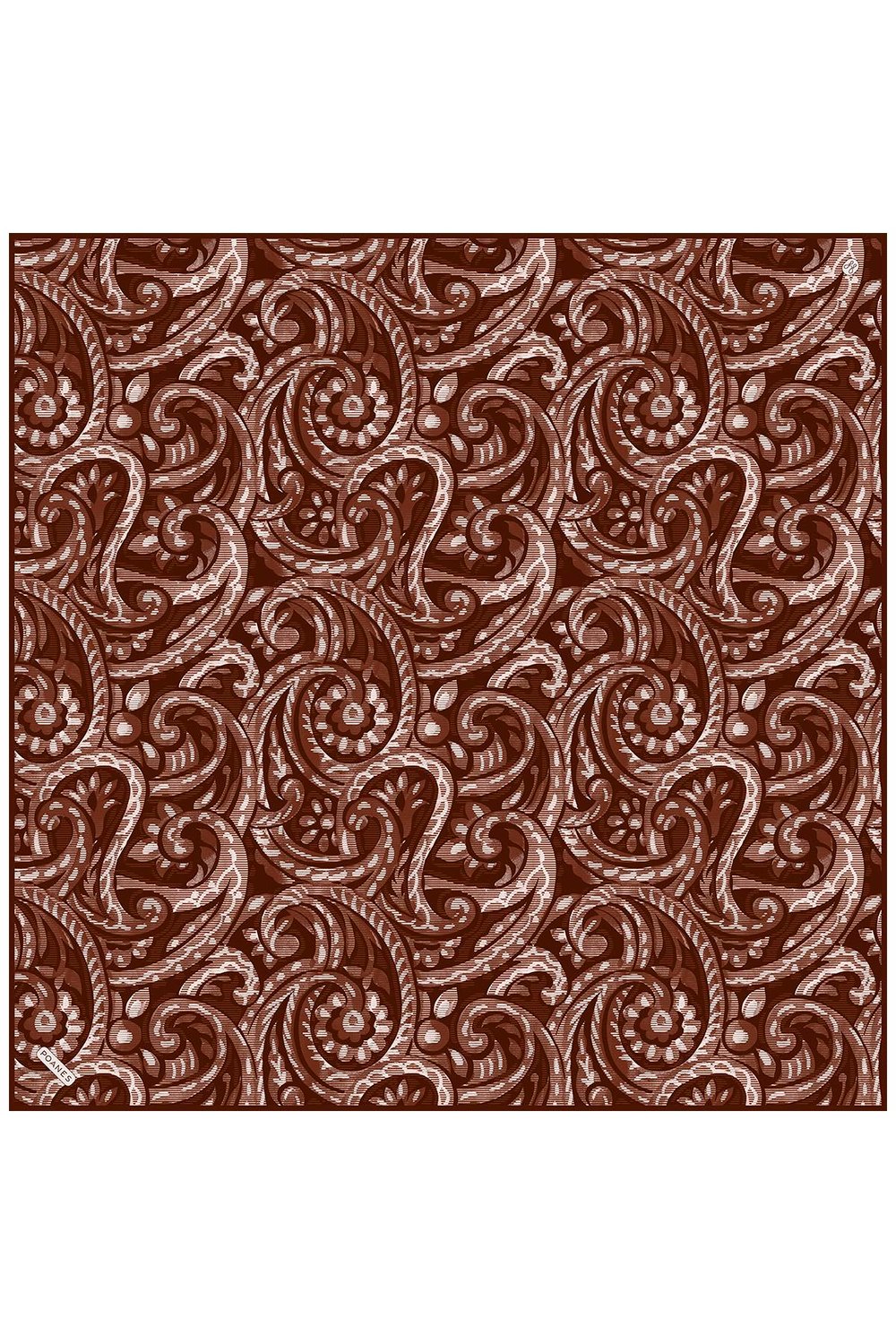 Paisley Dalgası Desenli Twill İpek Eşarp